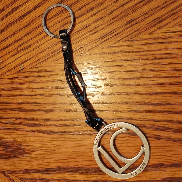 Liz Claiborne Vegan Patent Leather Purse, Wallet, Keychain Set Black - Picture 7 of 16